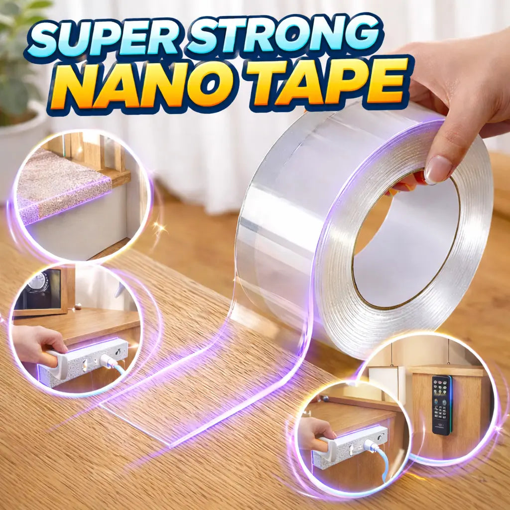 BUY ONE GET ONE FREE D-Fix Double-Sided Magic Nano Tape – Multipurpose Washable Gel Tape for DIY Balloon Crafts & Home Mounting
